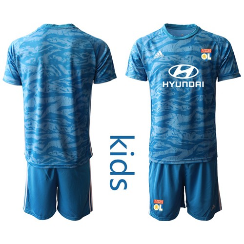 Lyon Blank Blue Goalkeeper Kid Soccer Club Jersey Lyon Blank Blue Goalkeeper Kid Soccer Club Jersey