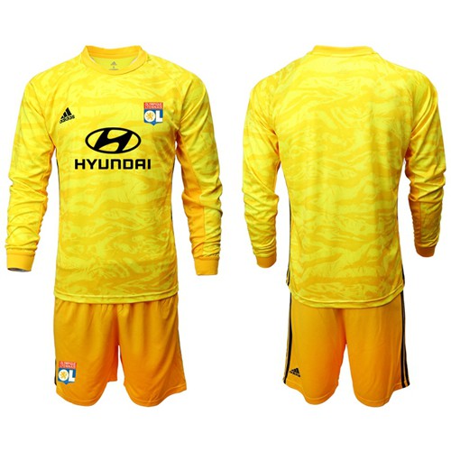 Lyon Blank Yellow Goalkeeper Long Sleeves Soccer Club Jersey Lyon Blank Yellow Goalkeeper Long Sleeves Soccer Club Jersey