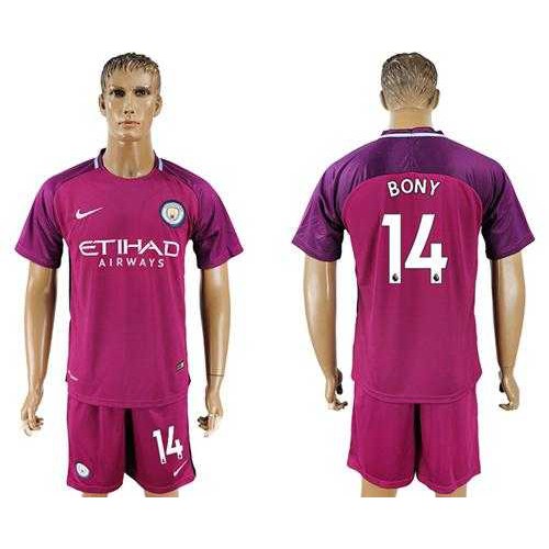 Manchester City #14 Bony Away Soccer Club Jersey Manchester City #14 Bony Away Soccer Club Jersey