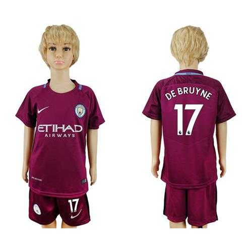 Manchester City #17 De Bruyne Away Kid Soccer Club Jersey Manchester City #17 De Bruyne Away Kid Soccer Club Jersey