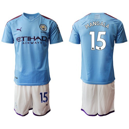 Manchester City #15 Mangala Home Soccer Club Jersey Manchester City #15 Mangala Home Soccer Club Jersey