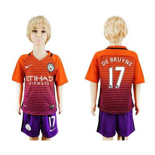 Manchester City #17 De Bruyne Sec Away Kid Soccer Club Jersey Manchester City #17 De Bruyne Sec Away Kid Soccer Club Jersey