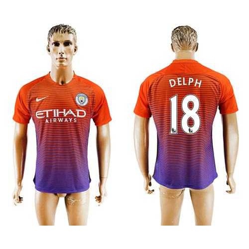 Manchester City #18 Delph Sec Away Soccer Club Jersey Manchester City #18 Delph Sec Away Soccer Club Jersey