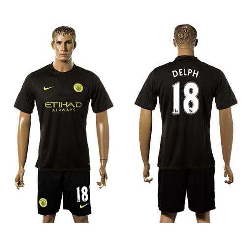 Manchester City #18 Delph Away Soccer Club Jersey Manchester City #18 Delph Away Soccer Club Jersey