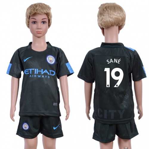 Manchester City #19 Sane Sec Away Kid Soccer Club Jersey Manchester City #19 Sane Sec Away Kid Soccer Club Jersey