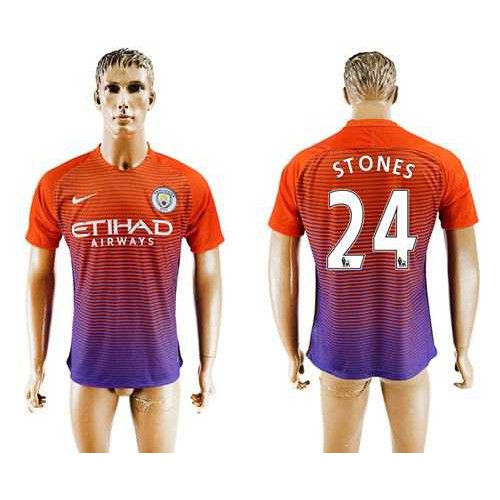 Manchester City #24 Stones Sec Away Soccer Club Jersey Manchester City #24 Stones Sec Away Soccer Club Jersey