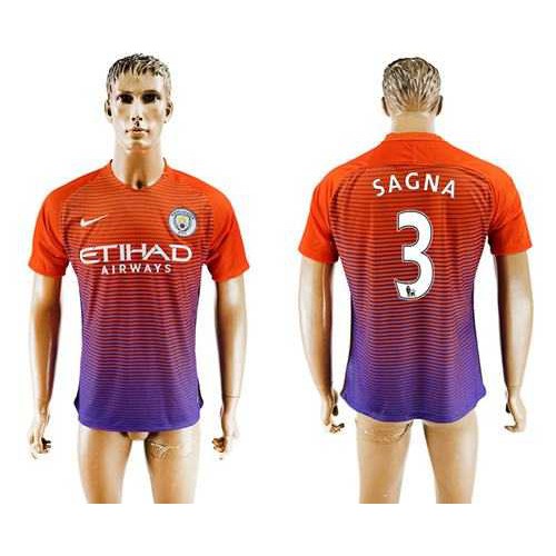 Manchester City #3 Sagna Sec Away Soccer Club Jersey Manchester City #3 Sagna Sec Away Soccer Club Jersey