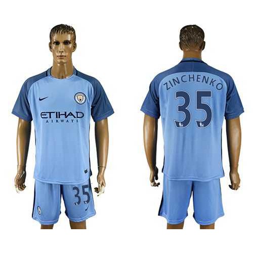 Manchester City #35 Zinchenko Home Soccer Club Jersey Manchester City #35 Zinchenko Home Soccer Club Jersey