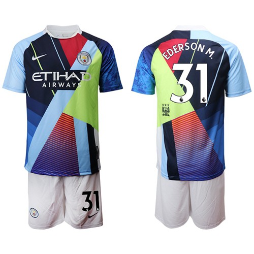 Manchester City #31 Ederson M. Nike Cooperation 6th Anniversary Celebration Soccer Club Jersey Manchester City #31 Ederson M. Nike Cooperation 6th Anniversary Celebration Soccer Club Jersey