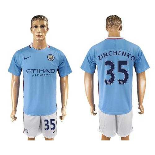 Manchester City #35 Zinchenko Home Soccer Club Jersey Manchester City #35 Zinchenko Home Soccer Club Jersey
