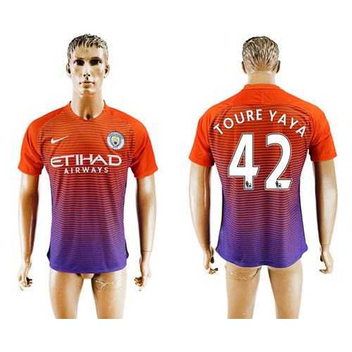 Manchester City #42 Toure Yaya Sec Away Soccer Club Jersey Manchester City #42 Toure Yaya Sec Away Soccer Club Jersey
