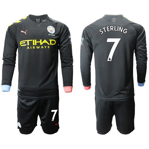 Manchester City #7 Sterling Away Long Sleeves Soccer Club Jersey Manchester City #7 Sterling Away Long Sleeves Soccer Club Jersey