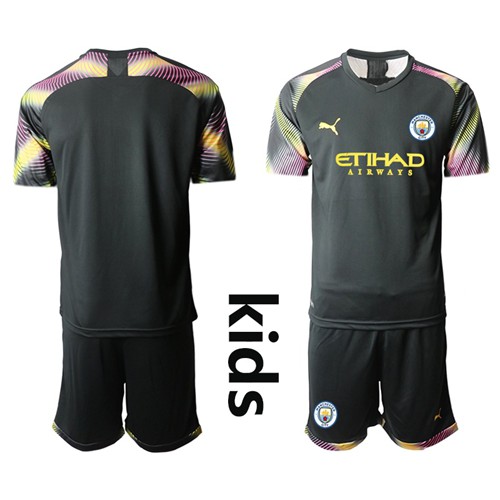 Manchester City Blank Black Goalkeeper Kid Soccer Club Jersey Manchester City Blank Black Goalkeeper Kid Soccer Club Jersey