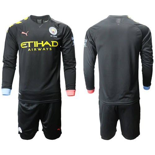 Manchester City Blank Away Long Sleeves Soccer Club Jersey Manchester City Blank Away Long Sleeves Soccer Club Jersey