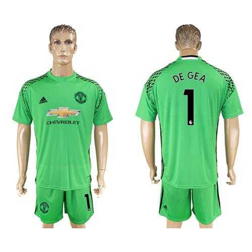 Manchester United #1 De Gea Green Goalkeeper Soccer Club Jersey Manchester United #1 De Gea Green Goalkeeper Soccer Club Jersey