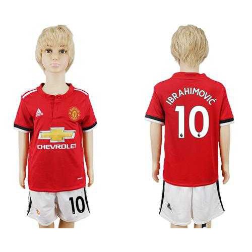 Manchester United #10 Ibrahimovic Home Kid Soccer Club Jersey Manchester United #10 Ibrahimovic Home Kid Soccer Club Jersey
