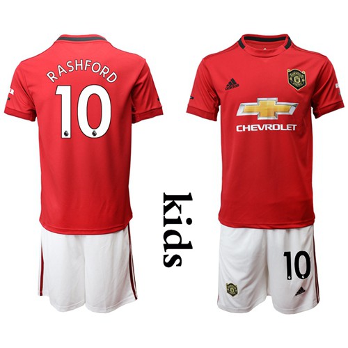 Manchester United #10 Rashford Home Kid Soccer Club Jersey Manchester United #10 Rashford Home Kid Soccer Club Jersey