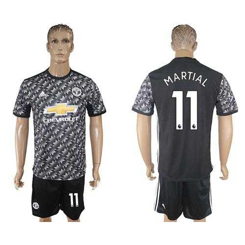 Manchester United #11 Martial Black Soccer Club Jersey Manchester United #11 Martial Black Soccer Club Jersey
