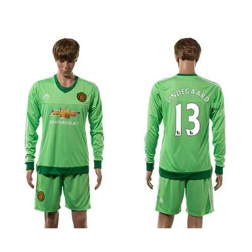 Manchester United #13 Lindegaard Green Goalkeeper Long Sleeves Soccer Club Jersey Manchester United #13 Lindegaard Green Goalkeeper Long Sleeves Soccer Club Jersey