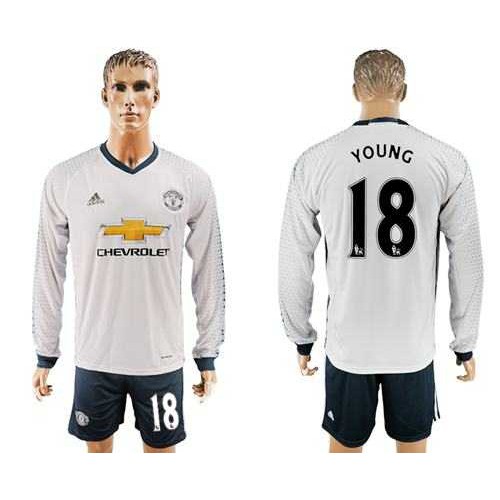 Manchester United #18 Young Sec Away Long Sleeves Soccer Club Jersey Manchester United #18 Young Sec Away Long Sleeves Soccer Club Jersey