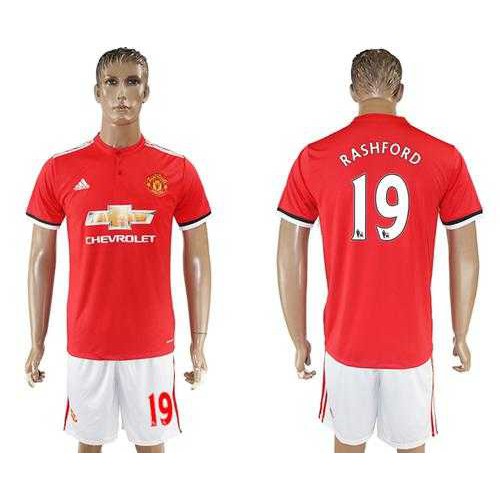 Manchester United #19 Rashford Red Home Soccer Club Jersey Manchester United #19 Rashford Red Home Soccer Club Jersey