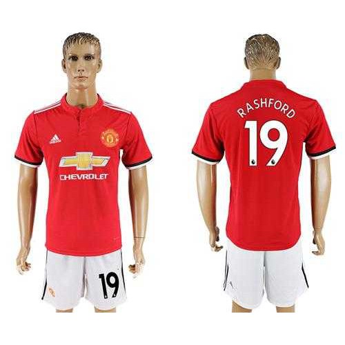 Manchester United #19 Rashford Red Home Soccer Club Jersey Manchester United #19 Rashford Red Home Soccer Club Jersey