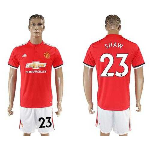 Manchester United #23 Shaw Red Home Soccer Club Jersey Manchester United #23 Shaw Red Home Soccer Club Jersey