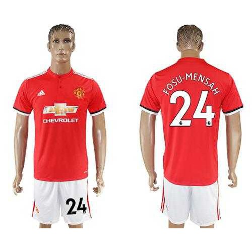Manchester United #24 Fosu-Mensah Red Home Soccer Club Jersey Manchester United #24 Fosu-Mensah Red Home Soccer Club Jersey