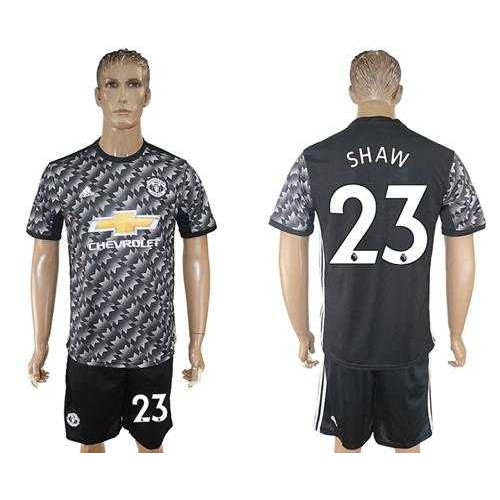 Manchester United #23 Shaw Black Soccer Club Jersey Manchester United #23 Shaw Black Soccer Club Jersey