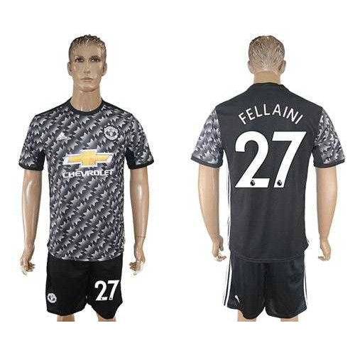 Manchester United #27 Fellaini Black Soccer Club Jersey Manchester United #27 Fellaini Black Soccer Club Jersey