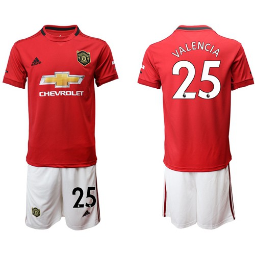 Manchester United #25 Valencia Red Home Soccer Club Jersey Manchester United #25 Valencia Red Home Soccer Club Jersey