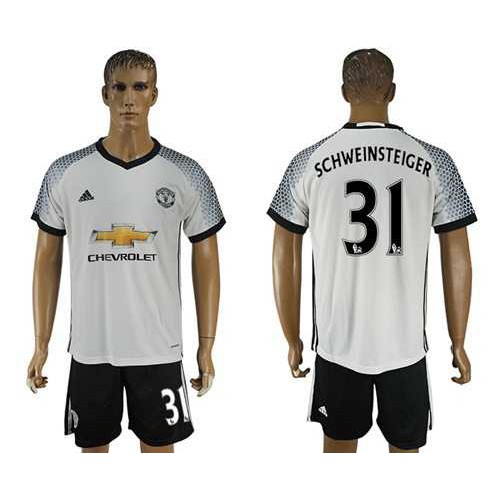 Manchester United #31 Schweinsteiger White Soccer Club Jersey Manchester United #31 Schweinsteiger White Soccer Club Jersey