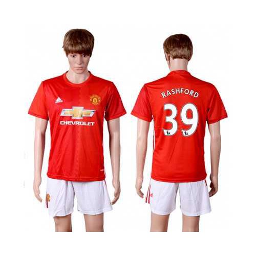 Manchester United #39 Rashford Red Home Soccer Club Jersey Manchester United #39 Rashford Red Home Soccer Club Jersey