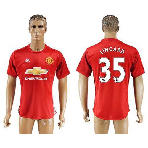 Manchester United #35 Lingard Red Home Soccer Club Jersey Manchester United #35 Lingard Red Home Soccer Club Jersey