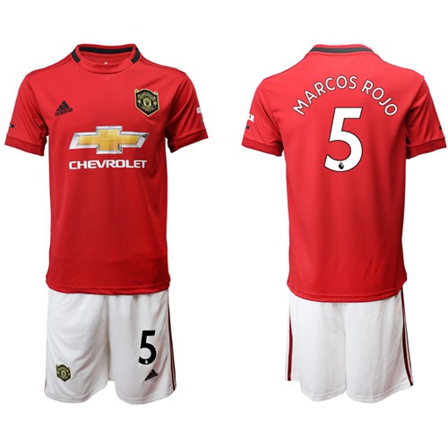 Manchester United #5 Marcos Rojo Red Home Soccer Club Jersey Manchester United #5 Marcos Rojo Red Home Soccer Club Jersey
