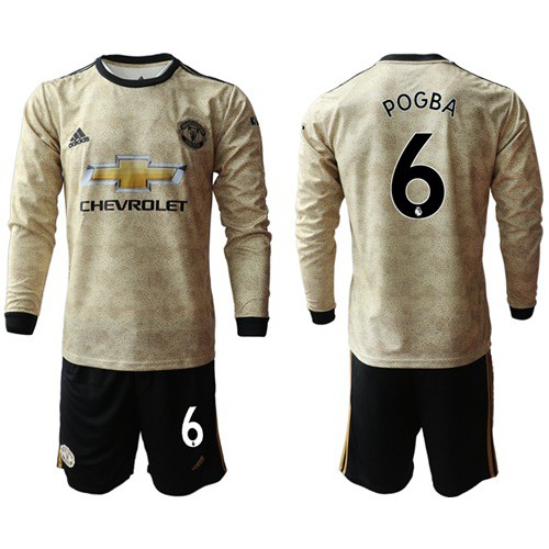 Manchester United #6 Pogba Away Long Sleeves Soccer Club Jersey Manchester United #6 Pogba Away Long Sleeves Soccer Club Jersey