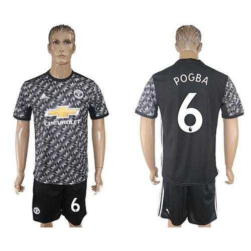 Manchester United #6 Pogba Black Soccer Club Jersey Manchester United #6 Pogba Black Soccer Club Jersey