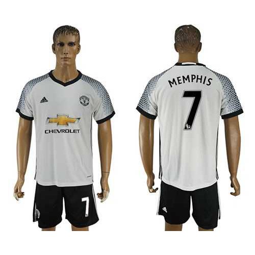 Manchester United #7 Memphis White Soccer Club Jersey Manchester United #7 Memphis White Soccer Club Jersey