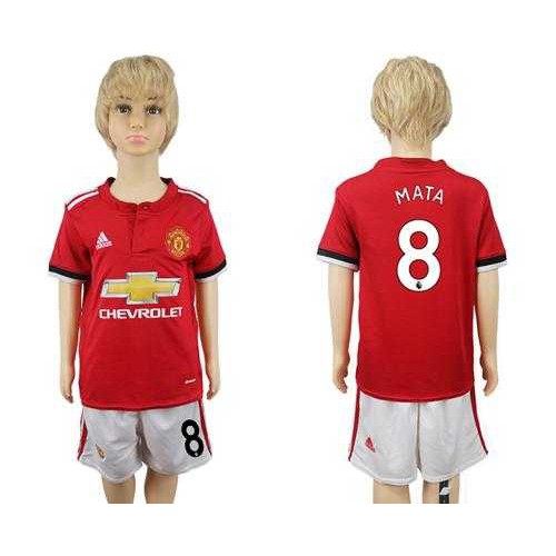 Manchester United #8 Mata Home Kid Soccer Club Jersey Manchester United #8 Mata Home Kid Soccer Club Jersey