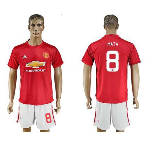 Manchester United #8 Mata Home League Soccer Club Jersey Manchester United #8 Mata Home League Soccer Club Jersey
