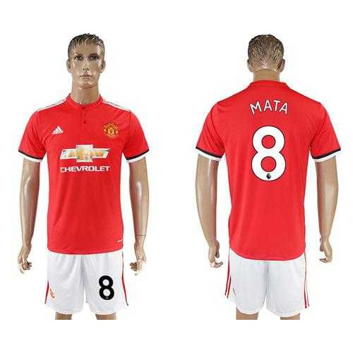 Manchester United #8 Mata Red Home Soccer Club Jersey Manchester United #8 Mata Red Home Soccer Club Jersey