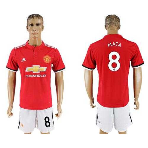 Manchester United #8 Mata Red Home Soccer Club Jersey Manchester United #8 Mata Red Home Soccer Club Jersey