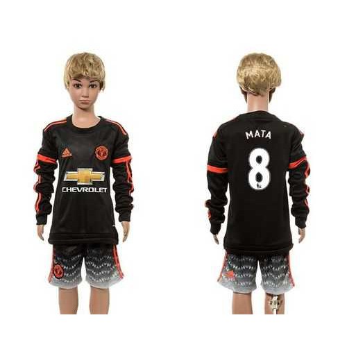 Manchester United #8 Mata SEC Away Long Sleeves Kid Soccer Club Jersey Manchester United #8 Mata SEC Away Long Sleeves Kid Soccer Club Jersey