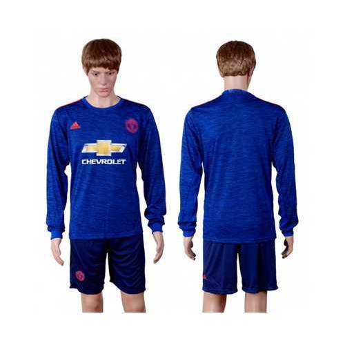 Manchester United Blank Away Long Sleeves Soccer Club Jersey Manchester United Blank Away Long Sleeves Soccer Club Jersey