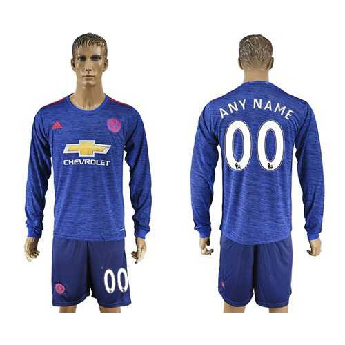 Manchester United Personalized Away Long Sleeves Soccer Club Jersey Manchester United Personalized Away Long Sleeves Soccer Club Jersey