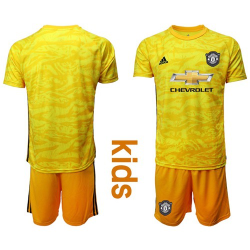 Manchester United Blank Yellow Goalkeeper Kid Soccer Club Jersey Manchester United Blank Yellow Goalkeeper Kid Soccer Club Jersey