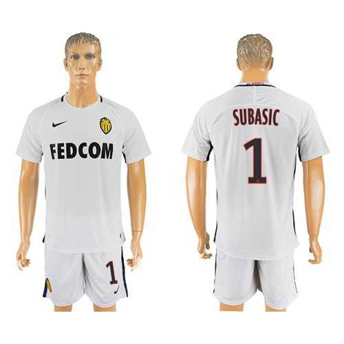 Monaco #1 Subasic Away Soccer Club Jersey Monaco #1 Subasic Away Soccer Club Jersey