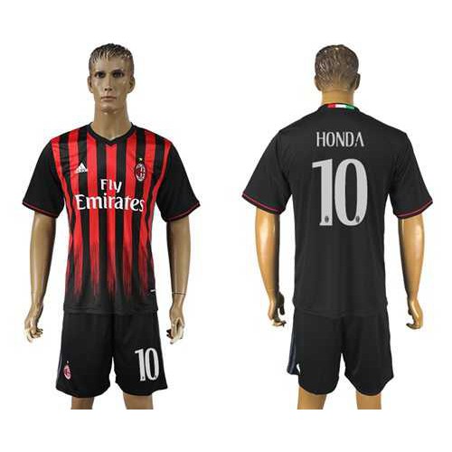 AC Milan #10 Honda Home Soccer Club Jersey AC Milan #10 Honda Home Soccer Club Jersey