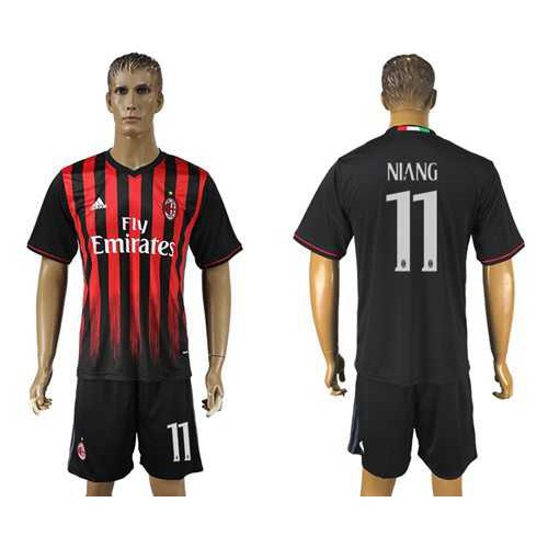 AC Milan #11 Niang Home Soccer Club Jersey AC Milan #11 Niang Home Soccer Club Jersey