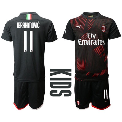 AC Milan #11 Brahimovic Third Kid Soccer Club Jersey AC Milan #11 Brahimovic Third Kid Soccer Club Jersey